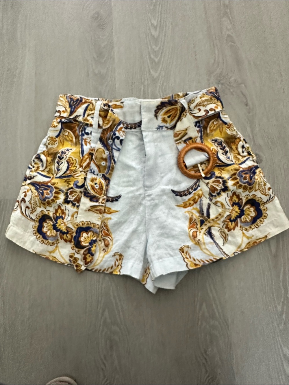 SOLD 💖NWOT JOIE High Waisted Floral Linen Shorts w/ Matching Belt - Picture 2 of 9